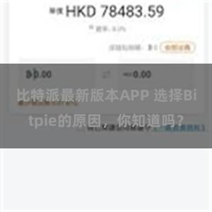 比特派最新版本APP 选择Bitpie的原因，你知道吗？