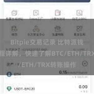 Bitpie交易记录 比特派钱包转账教程详解，快速了解BTC/ETH/TRX转账操作