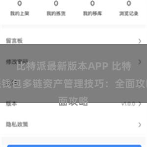 比特派最新版本APP 比特派钱包多链资产管理技巧：全面攻略