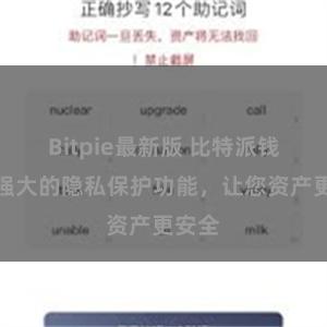 Bitpie最新版 比特派钱包：强大的隐私保护功能，让您资产更安全