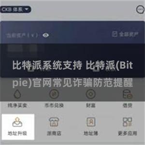 比特派系统支持 比特派(Bitpie)官网常见诈骗防范提醒