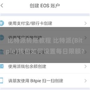 比特派转账教程 比特派(Bitpie)钱包如何设置每日限额？